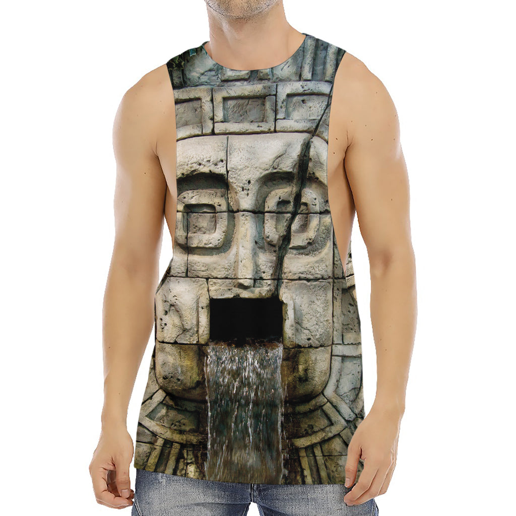 Mayan Stone Print Men's Muscle Tank Top