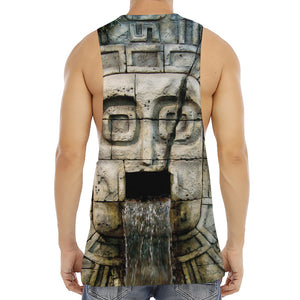 Mayan Stone Print Men's Muscle Tank Top
