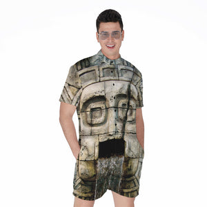 Mayan Stone Print Men's Rompers