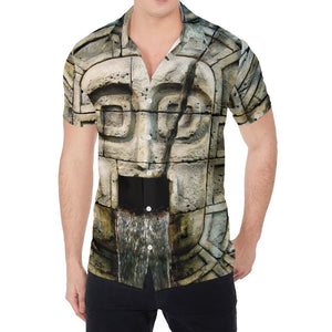 Mayan Stone Print Men's Shirt