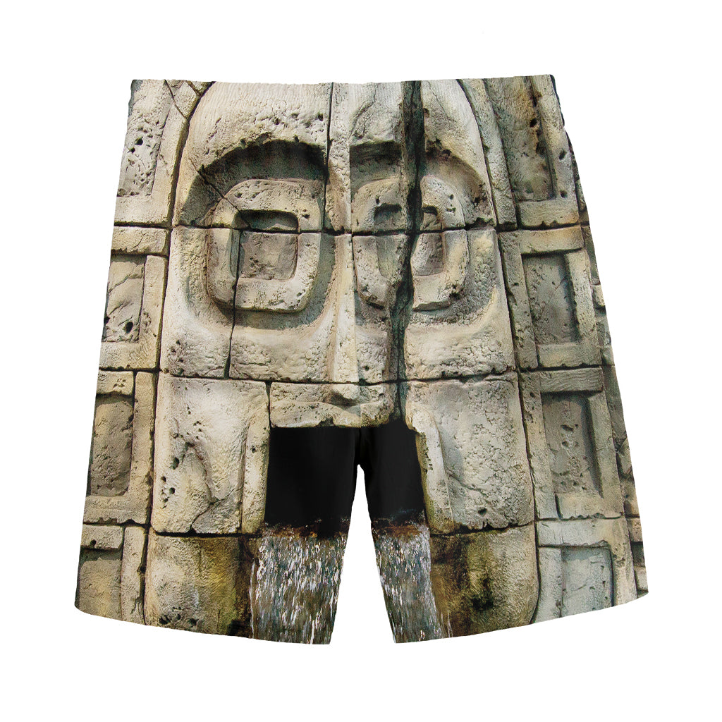 Mayan Stone Print Men's Sports Shorts