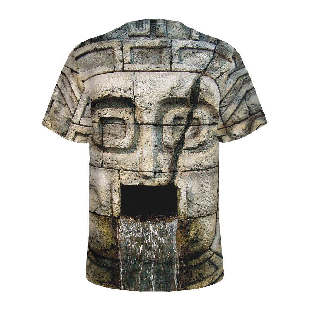 Mayan Stone Print Men's Sports T-Shirt