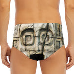 Mayan Stone Print Men's Triangle Swim Briefs