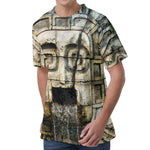 Mayan Stone Print Men's Velvet T-Shirt