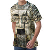 Mayan Stone Print Men's Velvet T-Shirt