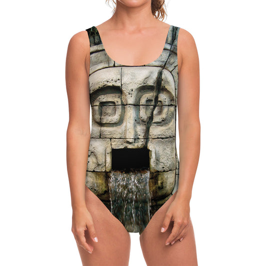 Mayan Stone Print One Piece Swimsuit