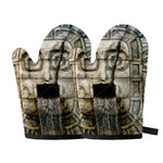 Mayan Stone Print Oven Mitts