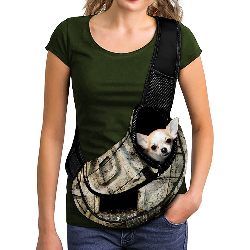 Mayan Stone Print Pet Sling Carrier
