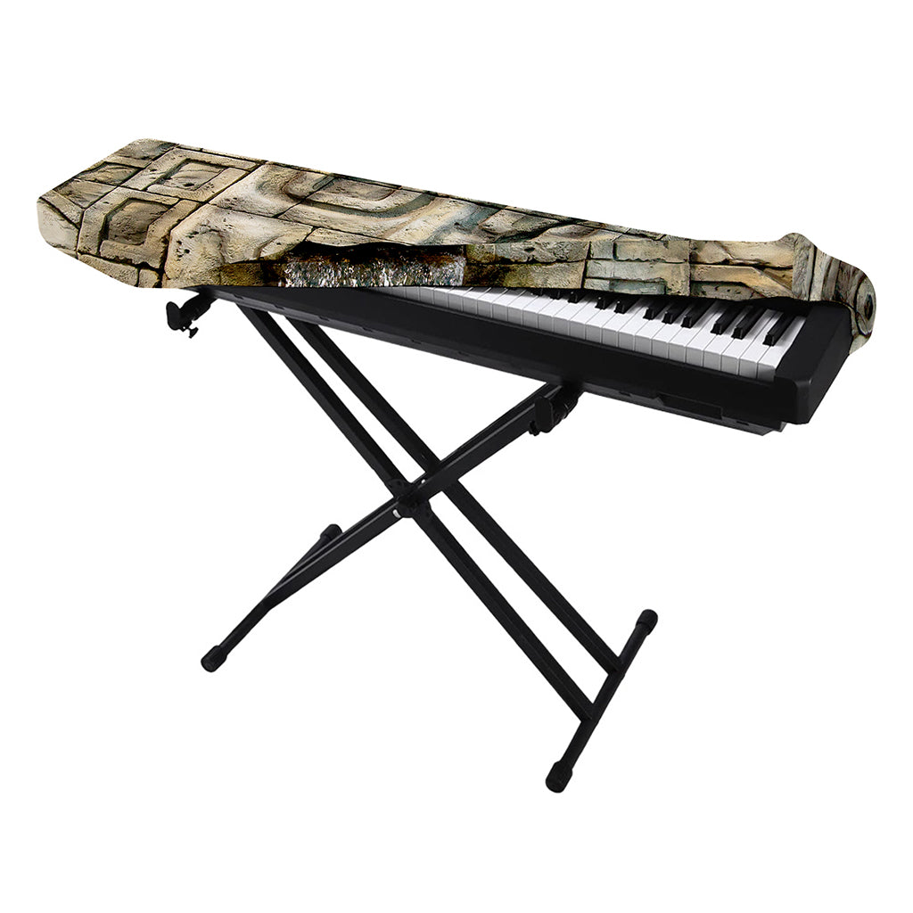 Mayan Stone Print Piano Keyboard Cover
