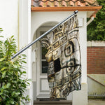 Mayan Stone Print Polyester Flag