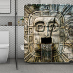 Mayan Stone Print Polyester Shower Curtain