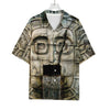 Mayan Stone Print Rayon Hawaiian Shirt