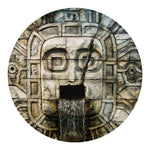 Mayan Stone Print Round Blanket