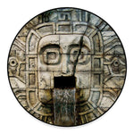 Mayan Stone Print Round Floor Mat