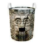 Mayan Stone Print Round Laundry Basket