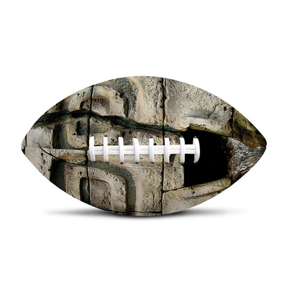 Mayan Stone Print Rugby Ball