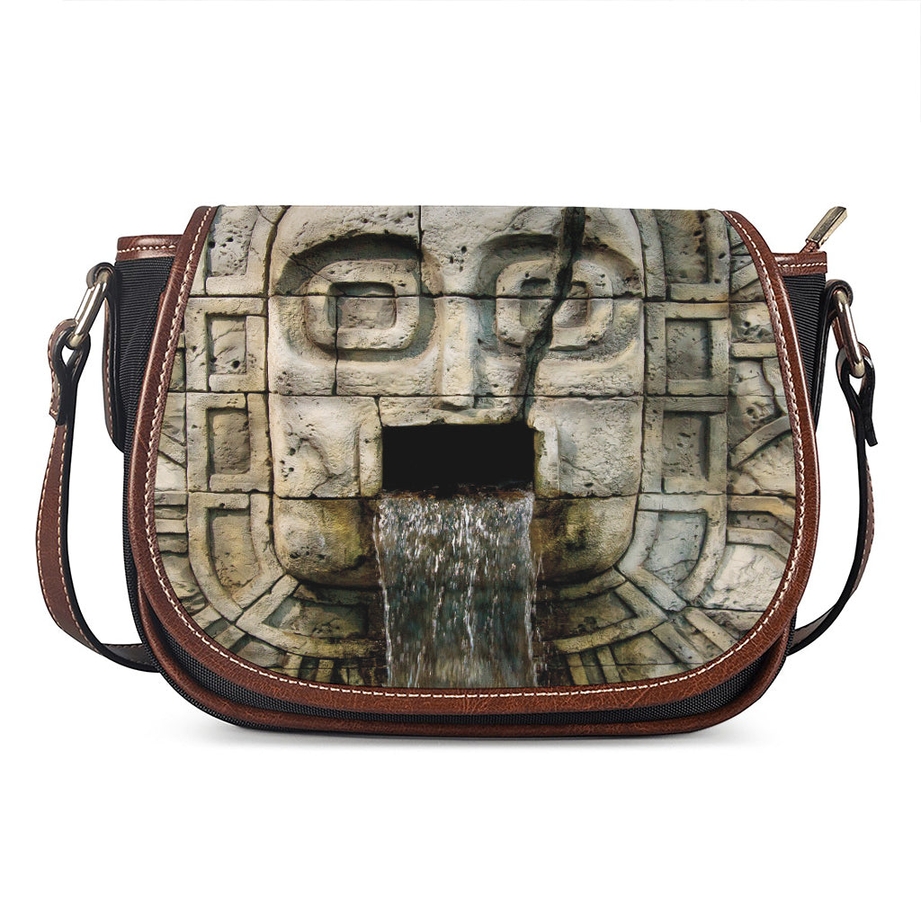 Mayan Stone Print Saddle Bag