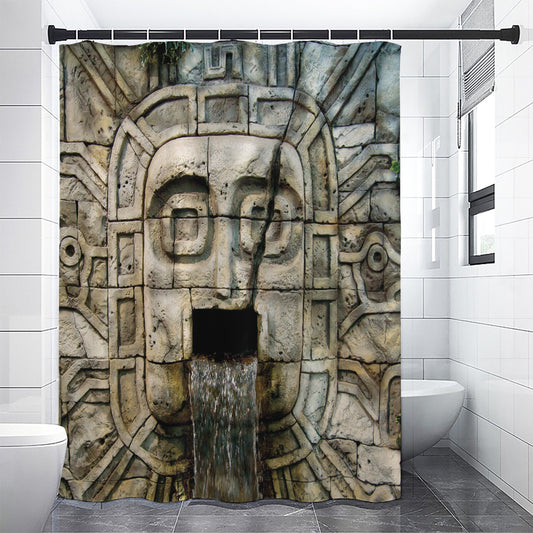 Mayan Stone Print Shower Curtain