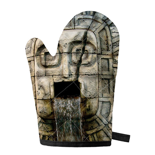 Mayan Stone Print Single Oven Mitt