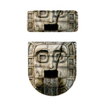 Mayan Stone Print Toilet Lid And Tank Cover Set