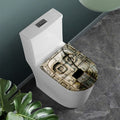 Mayan Stone Print Toilet Lid Cover