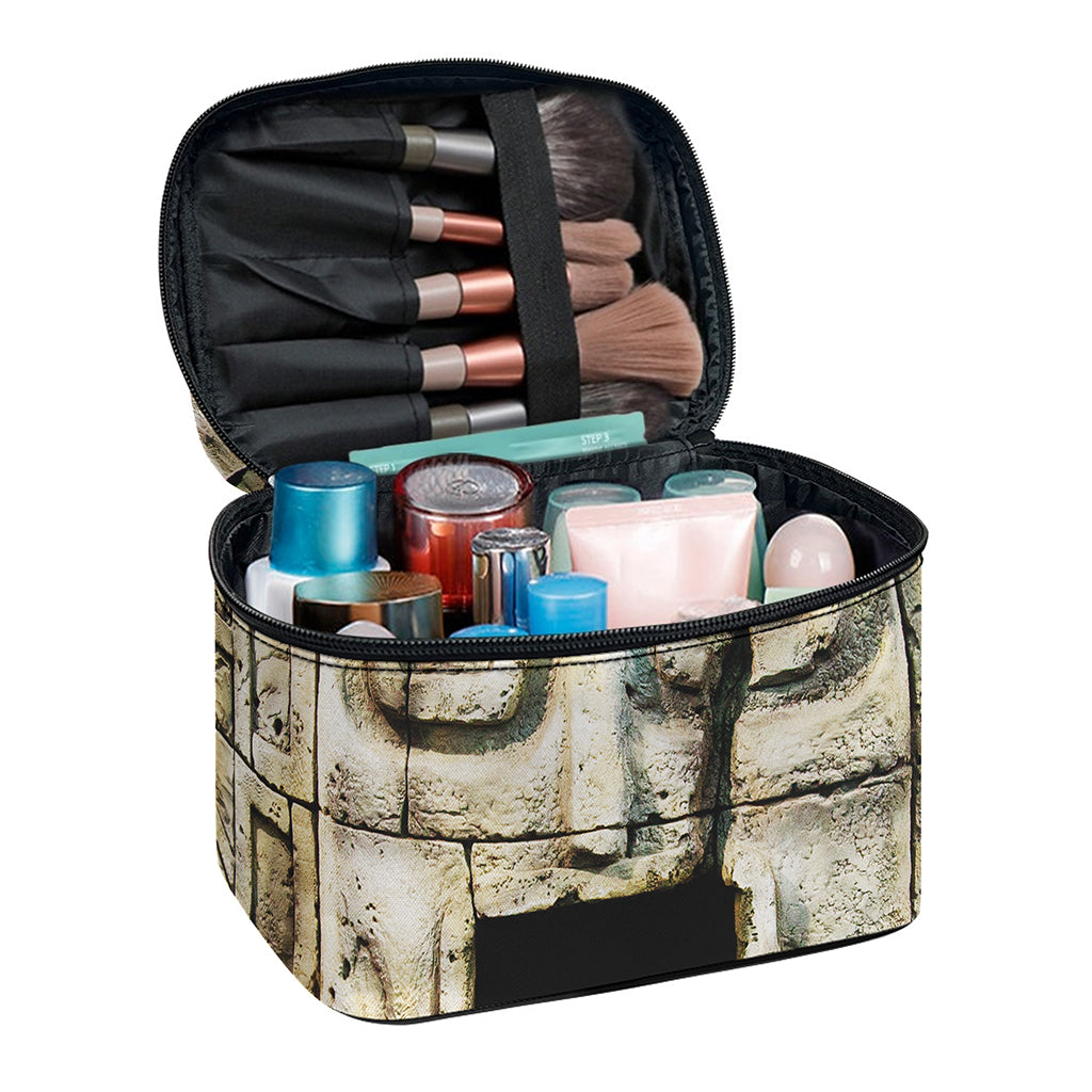 Mayan Stone Print Travel Makeup Bag