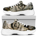 Mayan Stone Print White Chunky Shoes