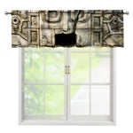 Mayan Stone Print Window Valance