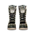 Mayan Stone Print Winter Boots