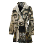 Mayan Stone Print Women's Bathrobe