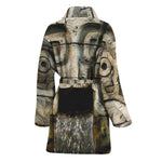 Mayan Stone Print Women's Bathrobe