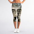Mayan Stone Print Women's Capri Leggings