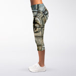 Mayan Stone Print Women's Capri Leggings