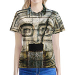 Mayan Stone Print Women's Polo Shirt