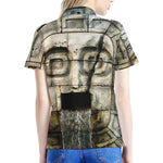 Mayan Stone Print Women's Polo Shirt