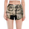 Mayan Stone Print Women's Split Running Shorts