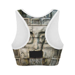 Mayan Stone Print Women's Sports Bra