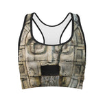 Mayan Stone Print Women's Sports Bra