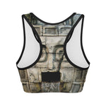 Mayan Stone Print Women's Sports Bra