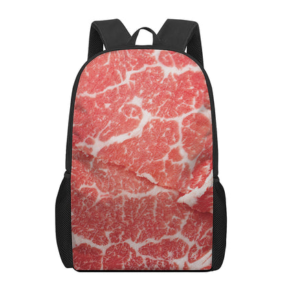 Meat Print 17 Inch Backpack