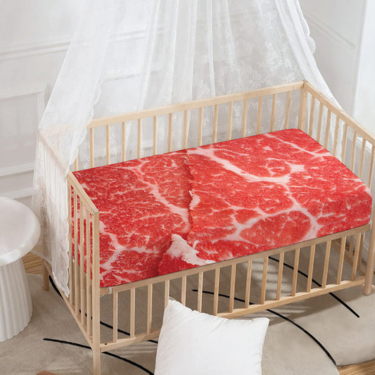 Meat Print Baby Crib Sheet