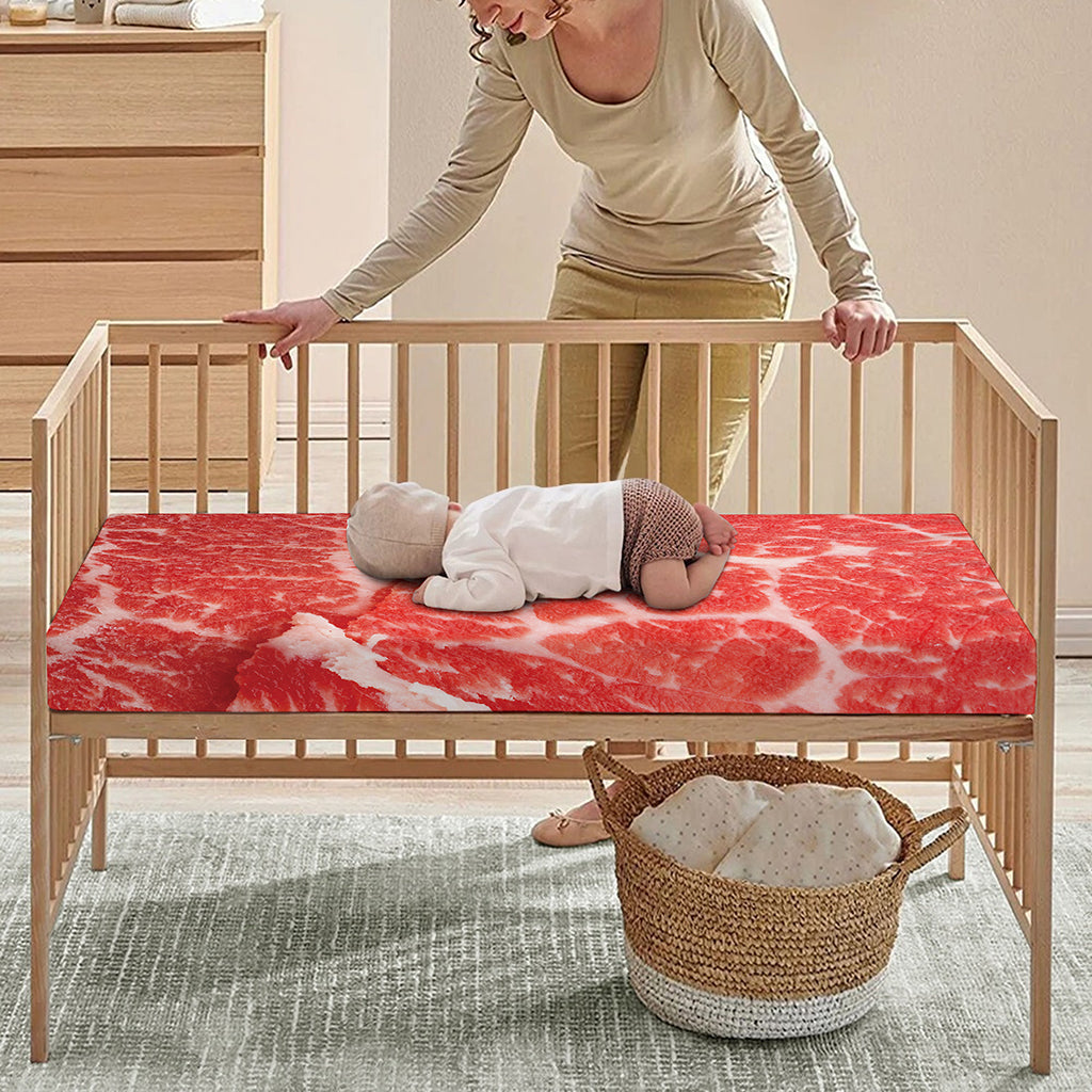 Meat Print Baby Crib Sheet