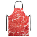 Meat Print Bib Apron With Pocket
