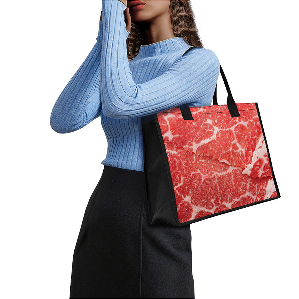 Meat Print Canvas Tote Bag