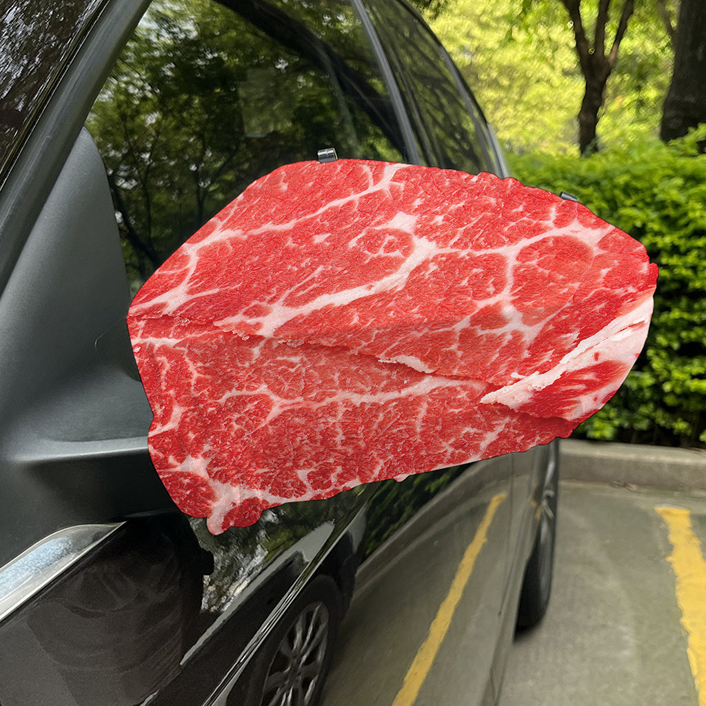 Meat Print Car Side Mirror Covers