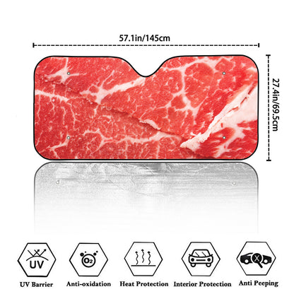 Meat Print Car Windshield Sun Shade