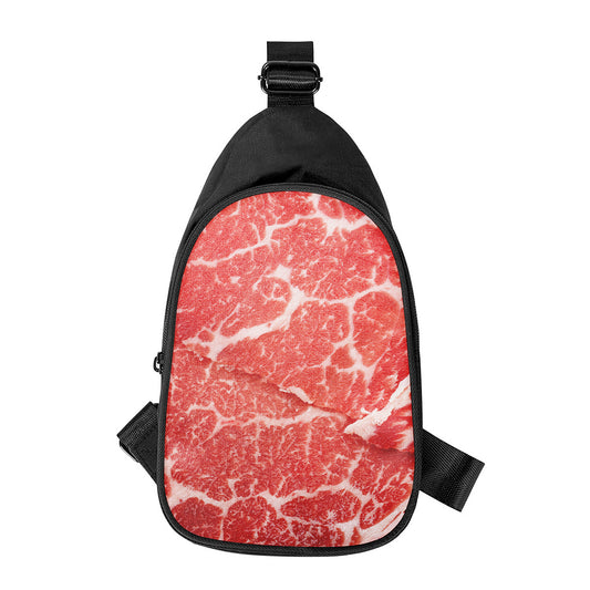 Meat Print Chest Bag