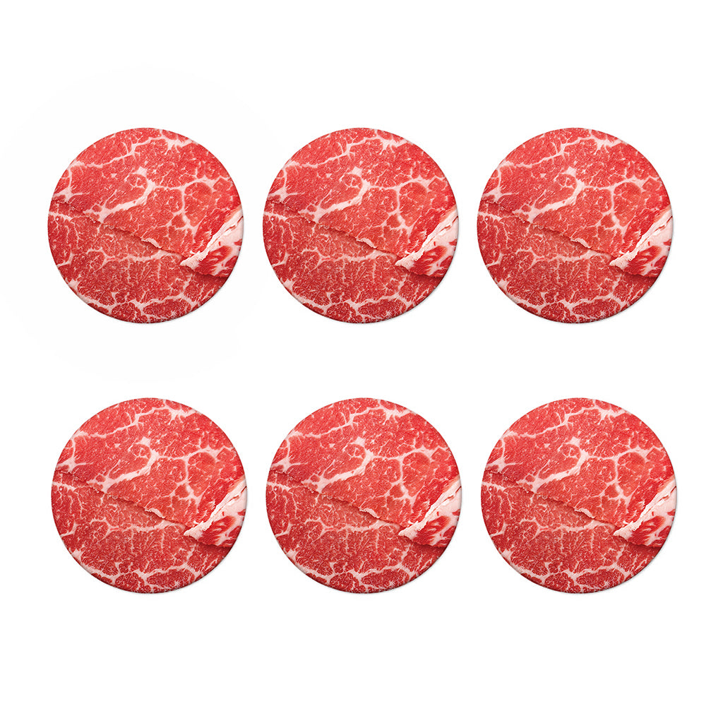 Meat Print Coaster Set