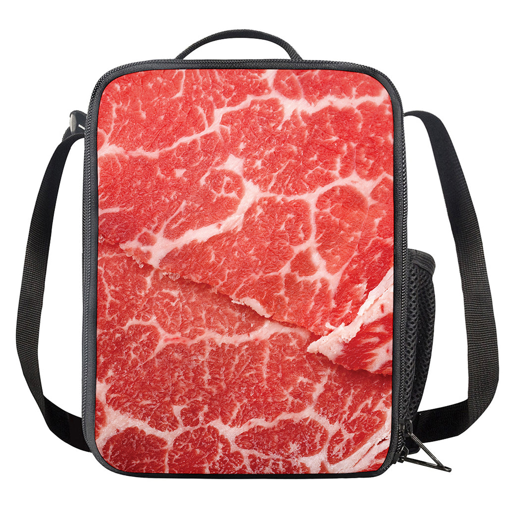Meat Print Crossbody Lunch Bag