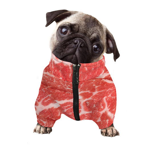 Meat Print Dog Zip Up Jacket